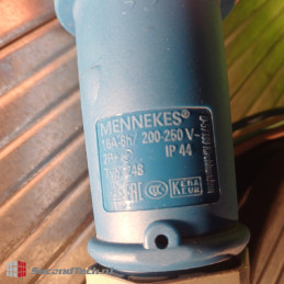 2 Pcs. Mennekes AM-TOP IP44 Blue Cable Mount 3P Industrial Power Plug