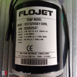 Flojet NEW! D3732V5011ARL Duplex II Industrial Series Low Pressure 3/8" 230 V AC 50/60 Hz 1.6GPM 30-60 PSI 4.1 Bar
