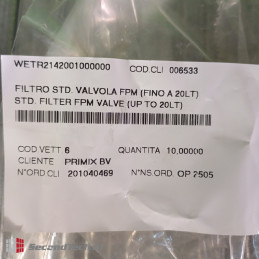 Unknown NEW! PP foot filter with FPM viton check valve up to 20 l/h