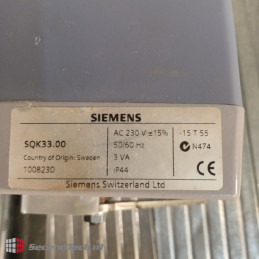 Siemens Acvatix SQK33.00 Servomotor 3P 230 V AC 3 VA IP44