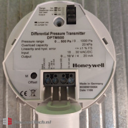Honeywell DPTM500 Differential Pressure Transmitter 24V AC/DC 0...500Pa / 0...1000Pa
