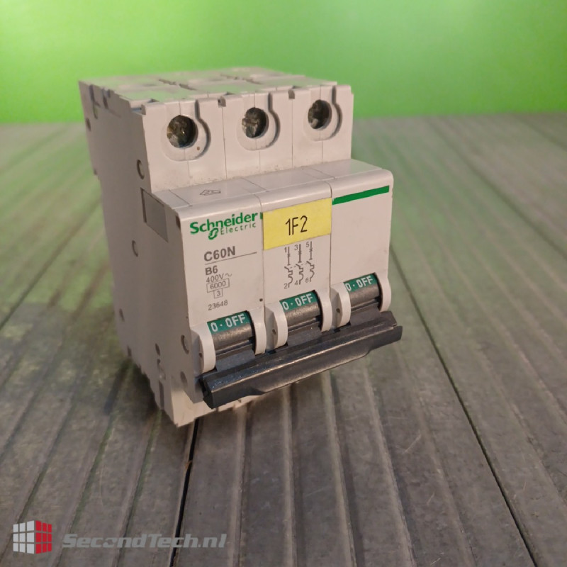 Schneider electric C60N B6 3P 400 V AC