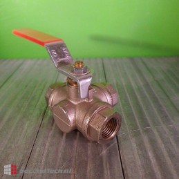IVR 107105003 Art.71  3-Way Ball Valve T Type 1/2"  Qty: 3pcs NEW!
