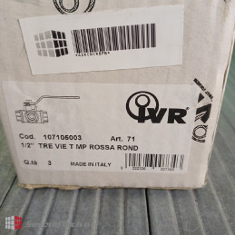 IVR 107105003 Art.71  3-Way Ball Valve T Type 1/2"  Qty: 3pcs NEW!