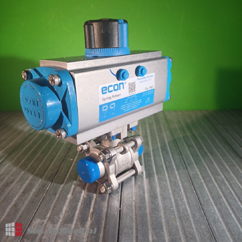Econosto Fig. 7901 Model SR 20 + 1/2" CF8M Ball Valve NEW! Aluminium