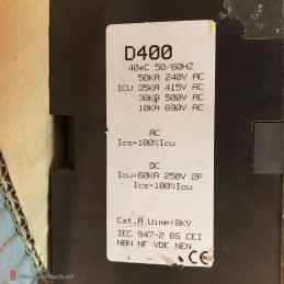 Circuit breaker GE D400/800 24V AC 3P+N