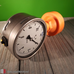 Wika EN 837-1 stainless steel pressure gauges 0-10 bar PN10