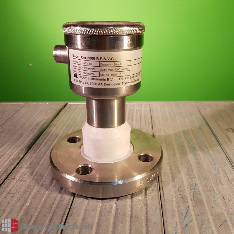 Klay Instruments BV. CER-8000-M-F-S-V-G Pressure Transmitter with ceramic measuring cell Klay Instruments BV. CER-8000-M-F-S-V-G Pressure Transmitter with ceramic measuring cell