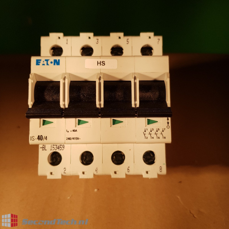 Main switch Eaton IS-40/4 240-415V 40A Main switch Eaton IS-40/4 240-415V 40A
