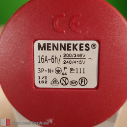 Wall mounted receptacle with TwinCONTACT 419 Mennekes 16A-6h