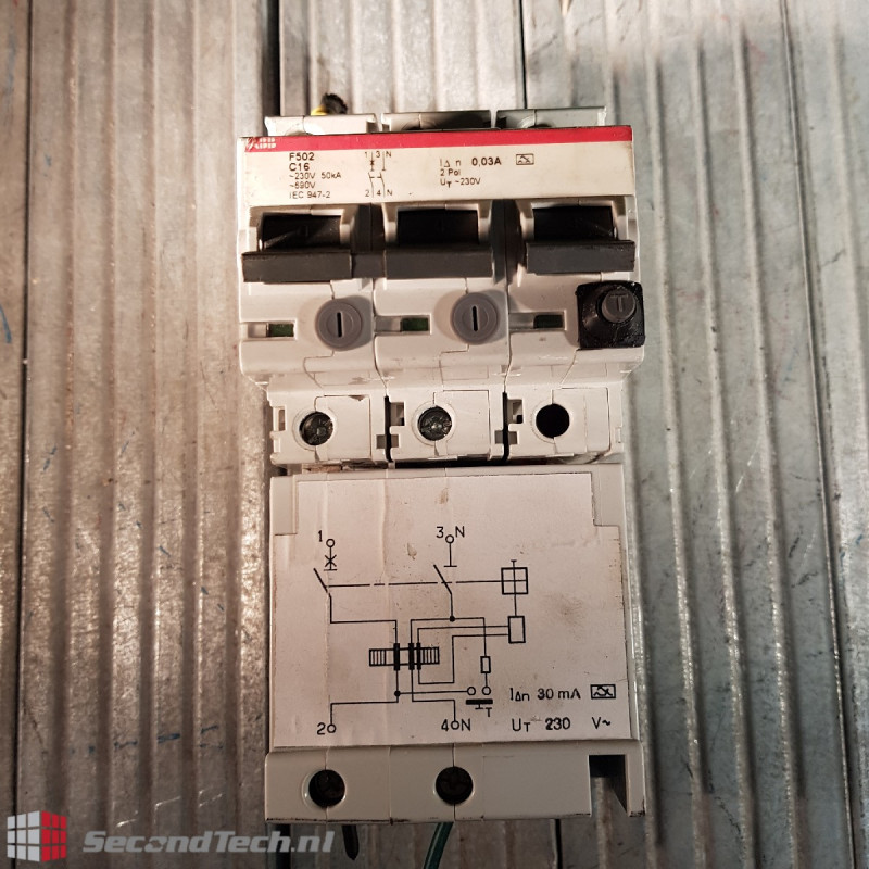 ABB F502 C16 230 V AC 0.03A