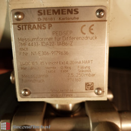 Siemens SITRANS 7MF4433-1DA22-1AB6-Z 2.5 - 250 mbar 250