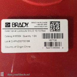 Brady Gate Valve Lockout GVLO 10-13 Red