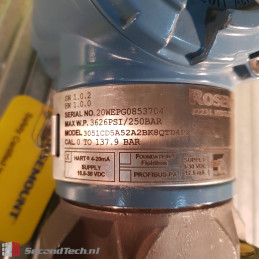 rosemount 3051 Coplanar 3051C Pressure Transmitter / 3051CD5A52A2BK8QTD 0-137.9 bar
