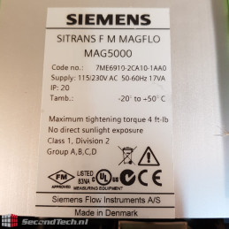Siemens SITRANS F M MAGFLO MAG5000 7ME6910-2CA10-1AA0 + 083F5032 Panel mounting kit IP20