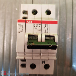 ABB S271 K10A 2 pole 9228G 9268L + auxiliary contact 0341 VDE 0660T Circuit Breaker