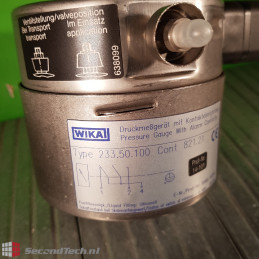 Wika 232.50.100.cont 821.21 Pressure Gauge with Alarm Contact 0-6 bar