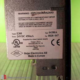 BEIJER ELECTRONICS AB Besturingspanel E300 Type 04380A 24VDC 450mA no.0828-047 24 V DC