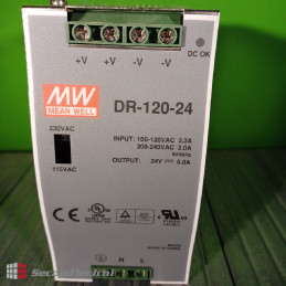 Mean Well DR-120-24 AC-DC Industrial DIN rail power supply 24 V DC