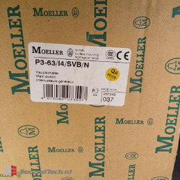 Moeller NEW! P3-63/I4/SVB/N 207349 3P Pole Surface Mount Isolator Switch 37kW 63A