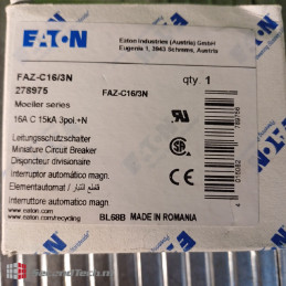 Eaton NEW! FAZ-C16/3N 278975 3pol+N 400 V AC 16A