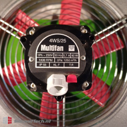 Multifan 4WS/25 230V 50Hz 0.7A 90W Industrial Fan IP55