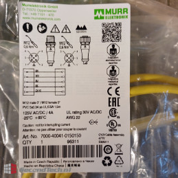 MURR Elektronik NEW! 7000-40041-0150150 M12 male 0° / M12 female 0° 1.5m