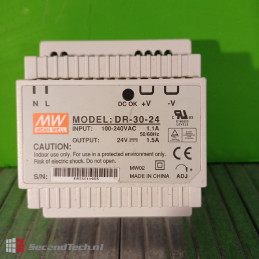 Mean Well DR-30-24 INPUT 100-240VAC 1.1A  50/60 Hz